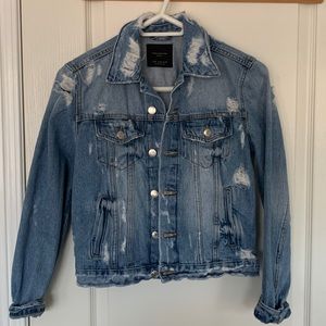 Zara Distressed Denim Jacket